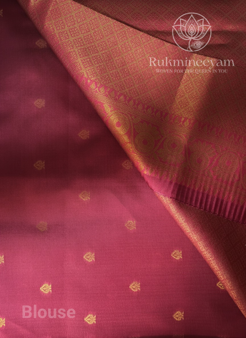 Dark Green and Red Soft Silk Saree with Zari