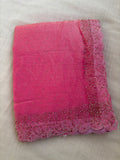 Pink Hand Embellished Saree with Beaded Border | Designer Party Wear Saree