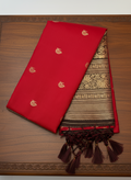 Elegant Red and Brown Soft Silk Saree