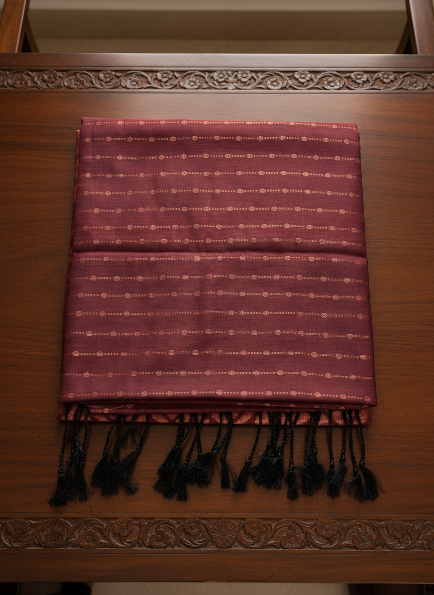 Elegant Brown Soft Silk Borderless Saree