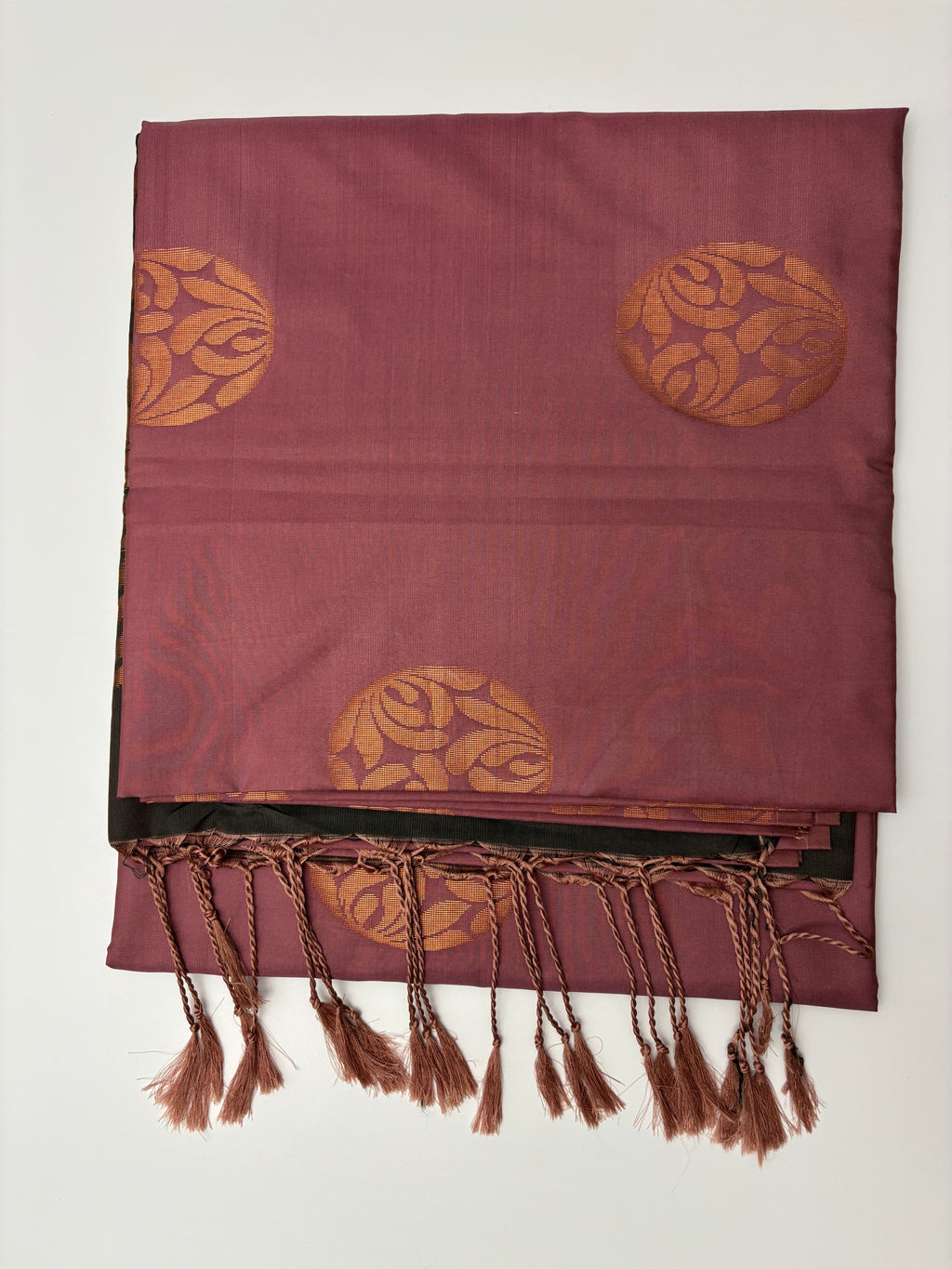 Maroon Soft Silk Borderless Saree