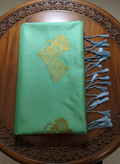 Green & Maroon Soft Silk Borderless Saree