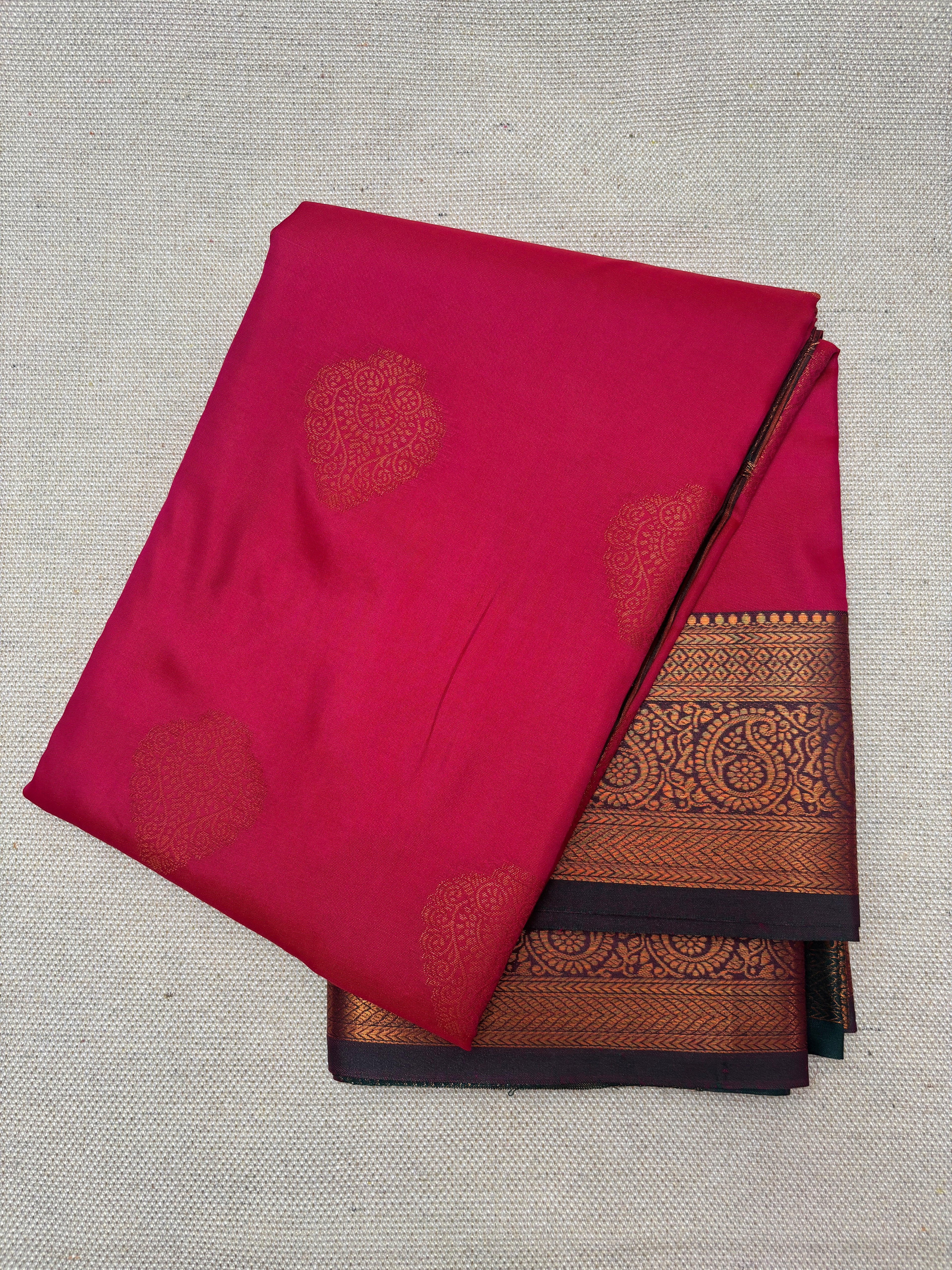 Elegant Rani Pink Pattu Saree with Zari Design