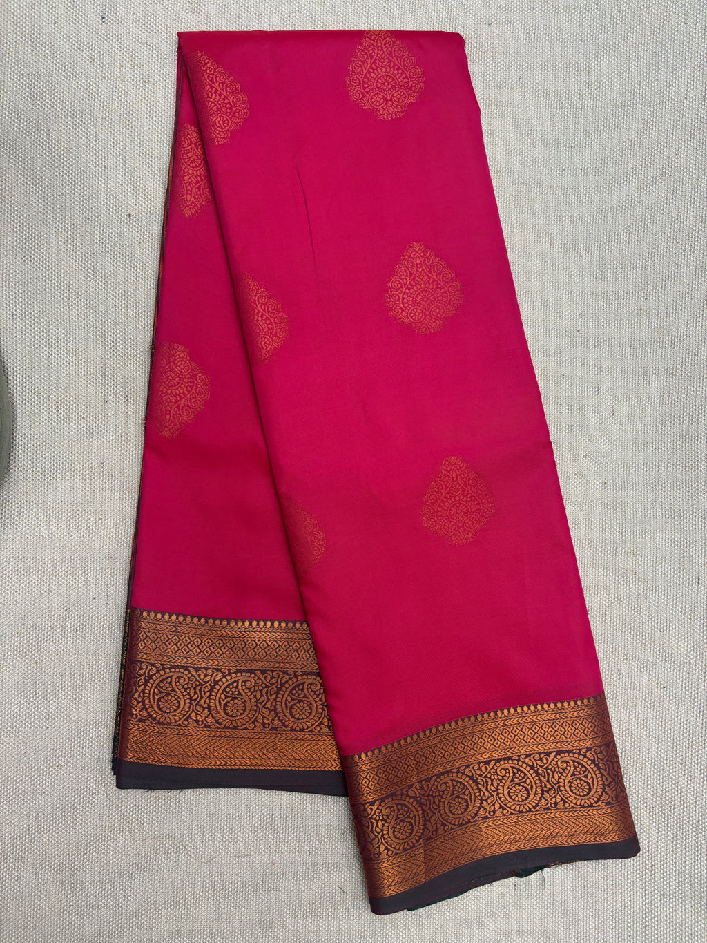 Elegant Rani Pink Pattu Saree with Zari Design