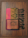 Queen Pink Pattu Saree with Rich Green Zari Pallu