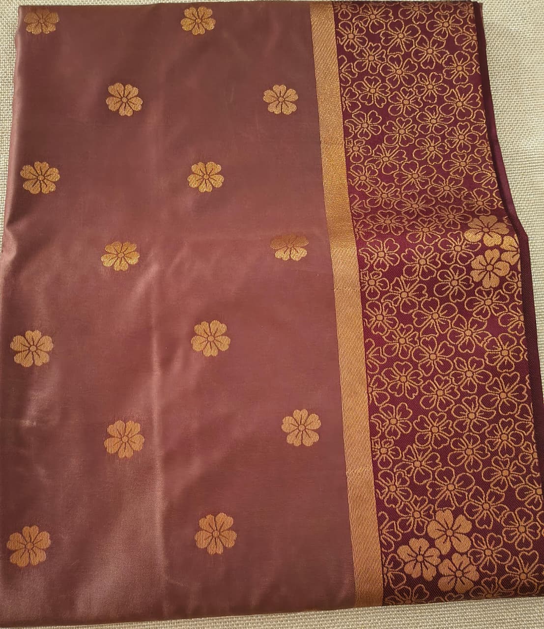 Royal Coffee Brown Soft Silk Saree