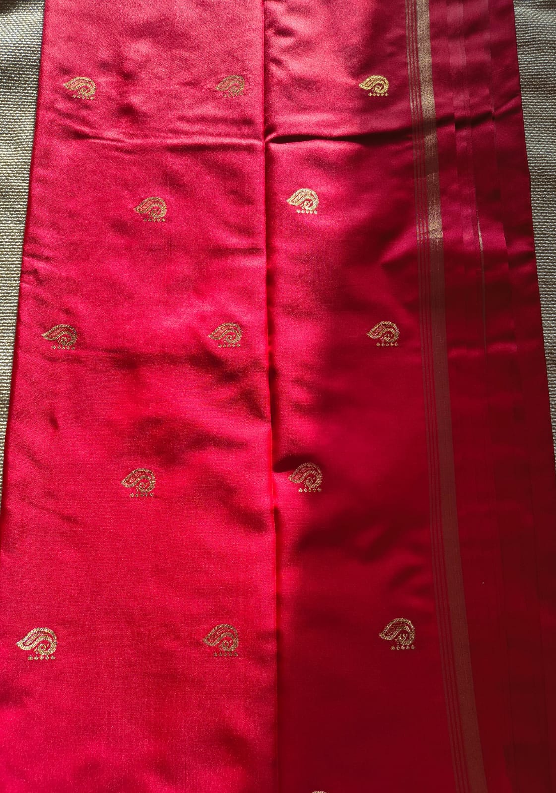 Elegant Red and Brown Soft Silk Saree