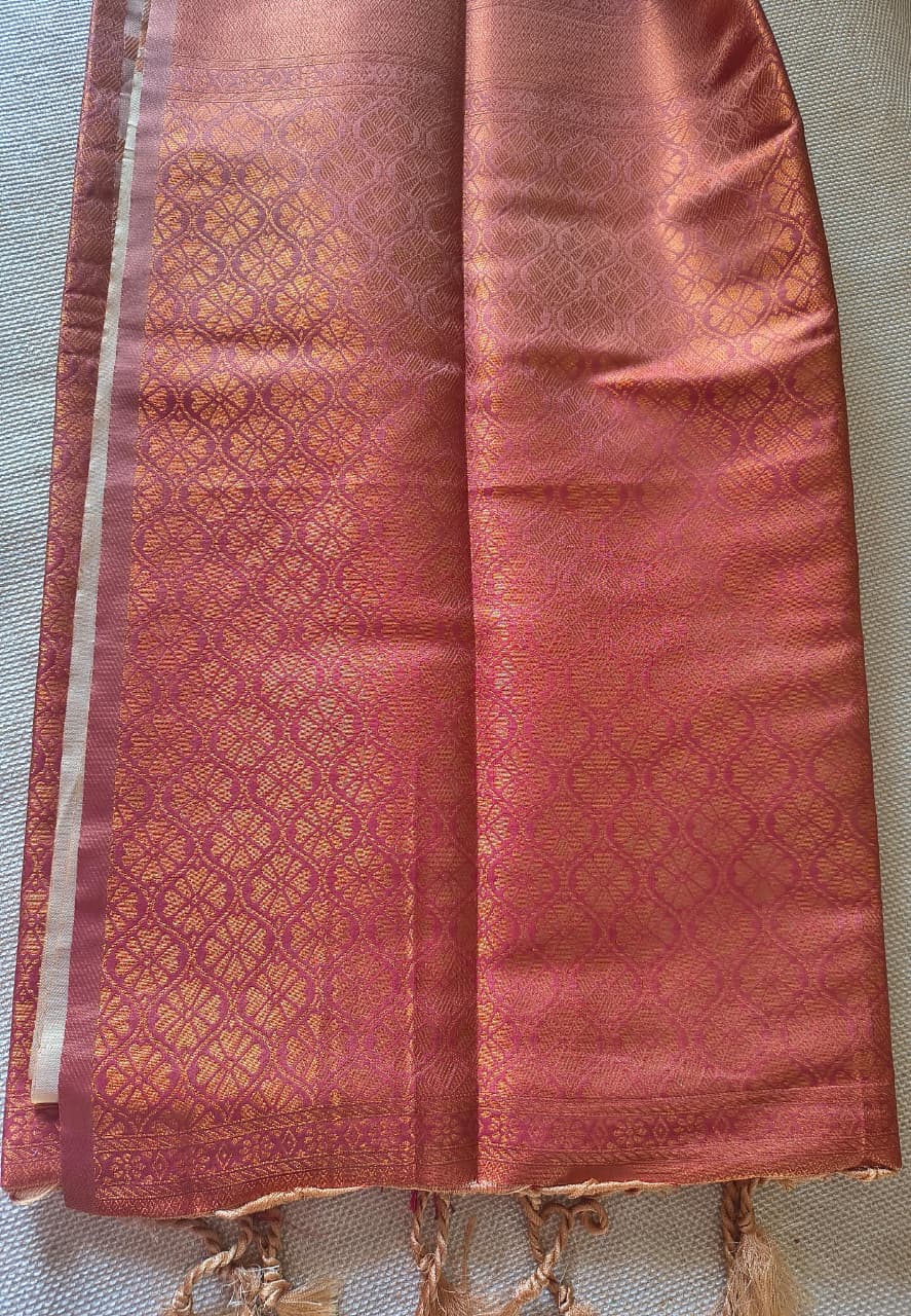 Exquisite Cream & Maroon Soft Silk Saree