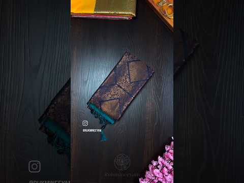 Dark Blue Pattu saree with Dark Green Zari design