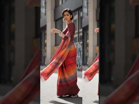 Maroon Rainbow Khadi Cotton Saree