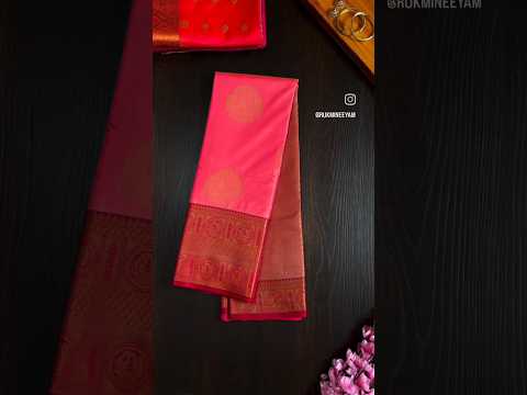 Majestic Pink Pattu Saree with Red & Gold Zari Design